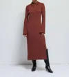 Nation Ltd Rennie Long-sleeve Collared Knit Midi Dress In Multi