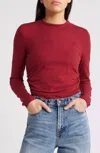 NATION LTD RITA LONG SLEEVE TOP IN DANISH RED