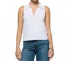 Nation Ltd Roberta Collared Cotton Tank In White