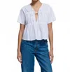 Nation Ltd Robin Tie Front Tee In White In White