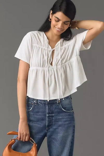 Nation Ltd Robin Tie-front Top In White