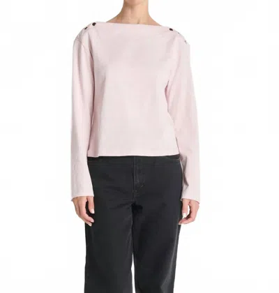 Nation Ltd Rochelle Boatneck Tee In Blush In Multi