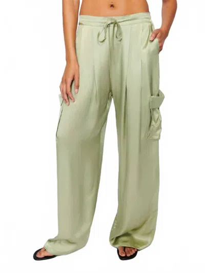 Nation Ltd Romeo Wide Leg Cargo Pants In Olive Oil In Multi