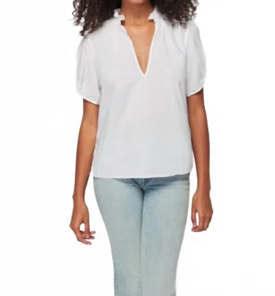 Nation Ltd Rosanna Short Sleeve Blouse In White