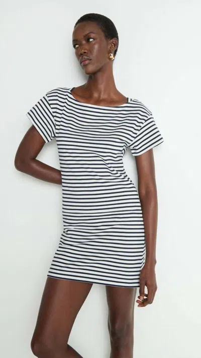 Nation Ltd Rosie Mini Dress In Navy Brenton Stripe In Multi