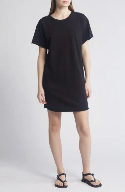 Nation Ltd Rowan Shoulder Snap T-shirt Dress In Black