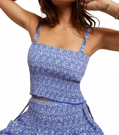 Nation Ltd Rumer Gathered Crop Cami In Mykonos In Multi