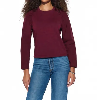 Nation Ltd Ruthie Top In Bordeaux In Red