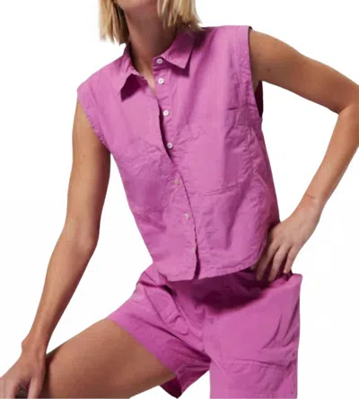 Nation Ltd Rylee Patch Pocket Shirt In Rosebud In Pink
