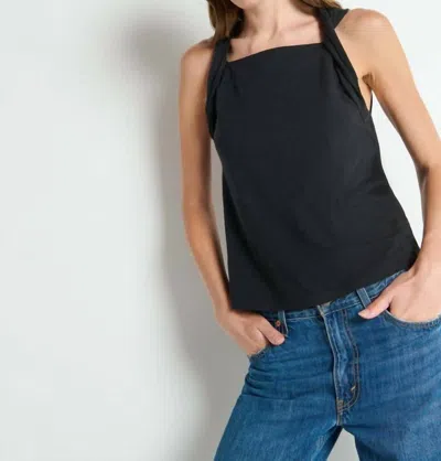 Nation Ltd Sabrina Twisted Strap Tank In Jet Black