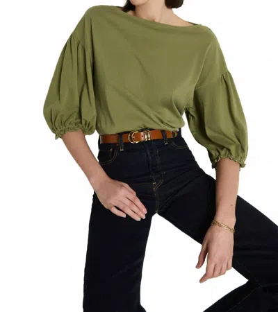 Nation Ltd Sandra Boatneck Top In Matcha In Green