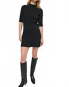 Nation Ltd Sandy Rib Dress In Jet Black In Black
