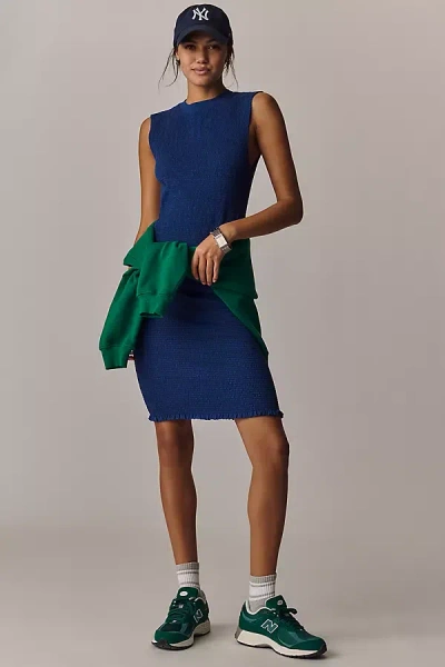 Nation Ltd Sarabell Sleeveless Smocked Mini Dress In Blue