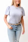 NATION LTD SAVANNAH MOCK NECK TEE IN PURPLE SAGE
