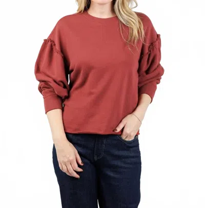 Nation Ltd Shane Sweatshirt In Russet In Brown