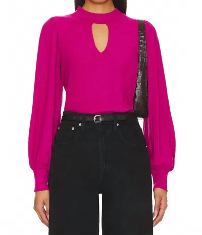 Nation Ltd Shelby Cut Out Tee In Miss Magenta In Pink