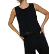 Nation Ltd Sheri Lace Tank Top In Jet Black In Black