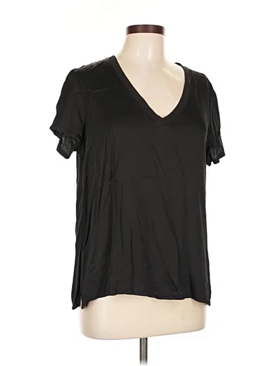 Pre-owned Nation Ltd Short Sleeve Blouse In Black