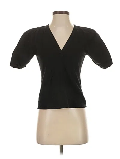 Pre-owned Nation Ltd Short Sleeve Blouse In Black