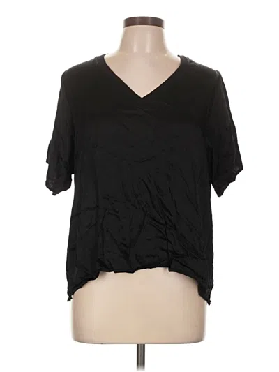 Pre-owned Nation Ltd Short Sleeve Blouse In Black