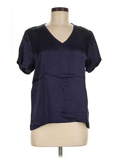 Pre-owned Nation Ltd Short Sleeve Blouse In Blue