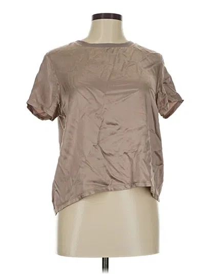 Pre-owned Nation Ltd Short Sleeve Blouse In Brown