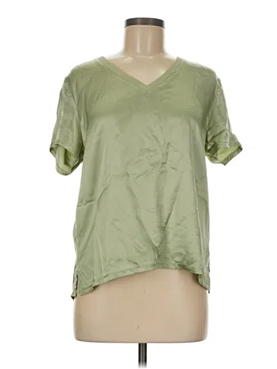 Pre-owned Nation Ltd Short Sleeve Blouse In Green
