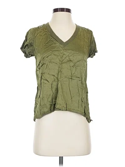 Pre-owned Nation Ltd Short Sleeve Blouse In Green