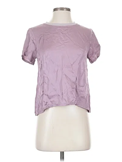 Pre-owned Nation Ltd Short Sleeve Blouse In Purple