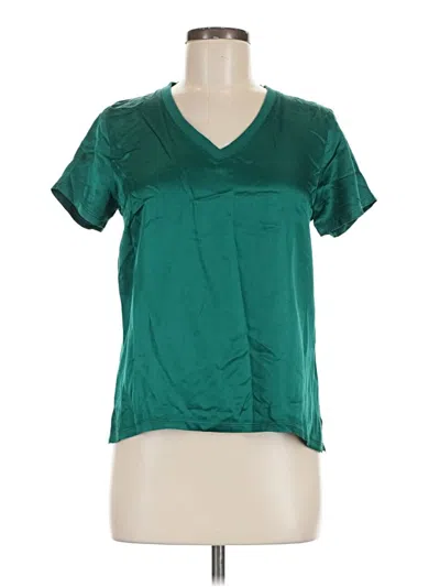 Pre-owned Nation Ltd Short Sleeve Blouse In Teal