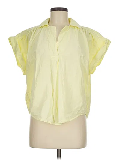Pre-owned Nation Ltd Short Sleeve Blouse In Yellow