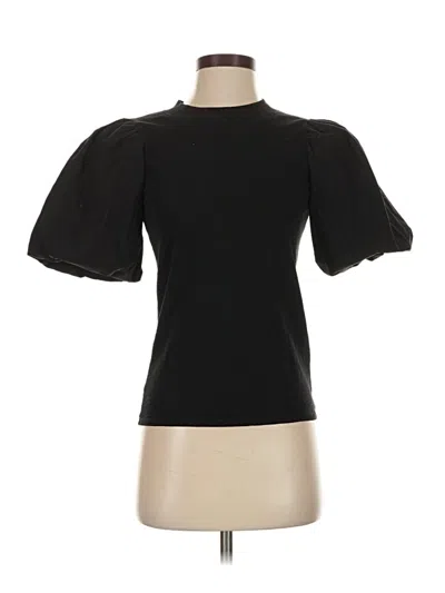 Pre-owned Nation Ltd Short Sleeve Top Black Keyhole Neckline Tops