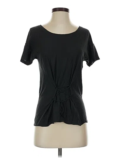 Pre-owned Nation Ltd Short Sleeve Top Black Keyhole Neckline Tops