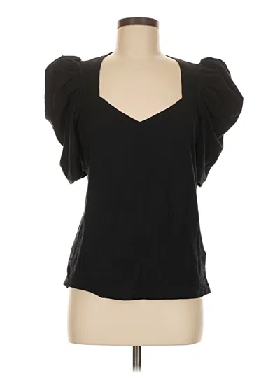 Pre-owned Nation Ltd Short Sleeve Top Black Sweetheart Neckline Tops