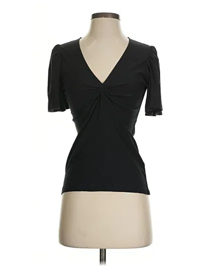 Pre-owned Nation Ltd Short Sleeve Top Black Sweetheart Neckline Tops