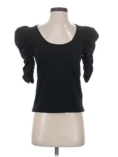 Pre-owned Nation Ltd Short Sleeve Top Black Sweetheart Neckline Tops
