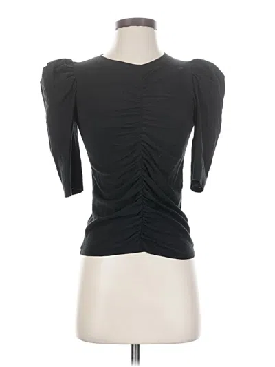 Pre-owned Nation Ltd Short Sleeve Top Black Sweetheart Neckline Tops