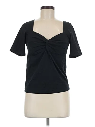 Pre-owned Nation Ltd Short Sleeve Top Black Sweetheart Neckline Tops
