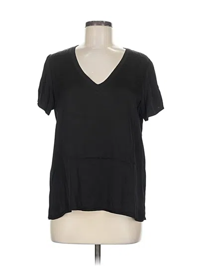 Pre-owned Nation Ltd Short Sleeve Top Black V Neck Tops