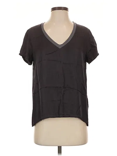 Pre-owned Nation Ltd Short Sleeve Top Black V-neck Tops
