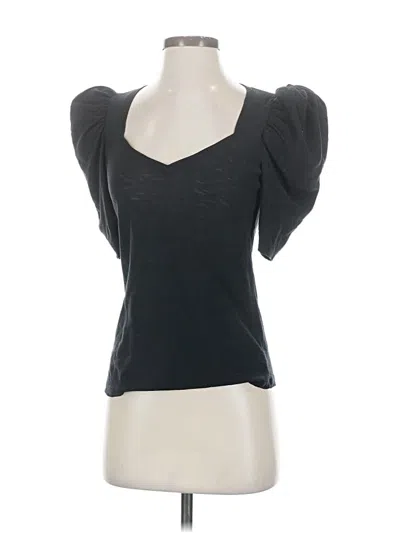 Pre-owned Nation Ltd Short Sleeve Top Gray Sweetheart Neckline Tops