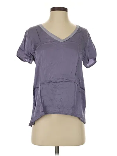 Pre-owned Nation Ltd Short Sleeve Top Gray V-neck Tops