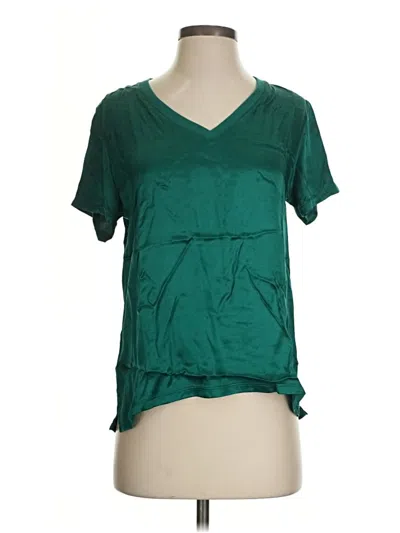 Pre-owned Nation Ltd Short Sleeve Top Green V-neck Tops
