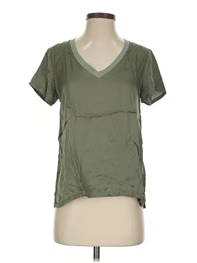 Pre-owned Nation Ltd Short Sleeve Top Green V-neck Tops