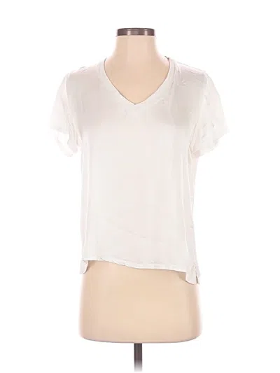 Pre-owned Nation Ltd Short Sleeve Top White V Neck Tops