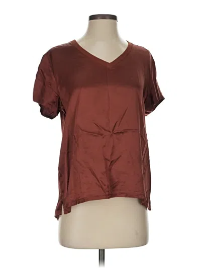 Pre-owned Nation Ltd Short Sleeve T-shirt In Brown