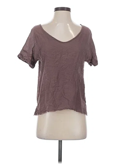 Pre-owned Nation Ltd Short Sleeve T-shirt In Brown