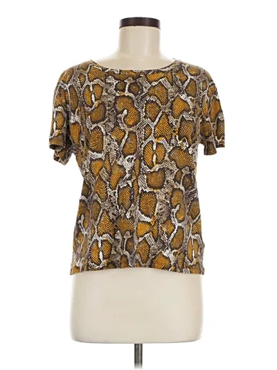 Pre-owned Nation Ltd Short Sleeve T-shirt In Brown