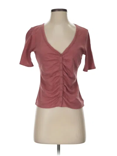 Pre-owned Nation Ltd Short Sleeve T-shirt In Burgundy