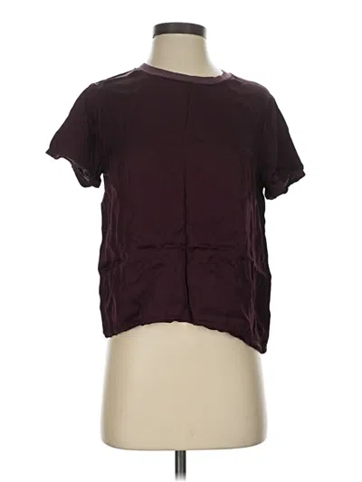 Pre-owned Nation Ltd Short Sleeve T-shirt In Burgundy